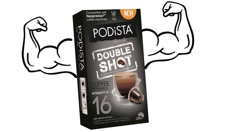 Twice the caffeine of a standard pod? Hello Double Shot!