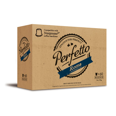 60 Pack Perfetto Roma Coffee Pods (Intensity 10)