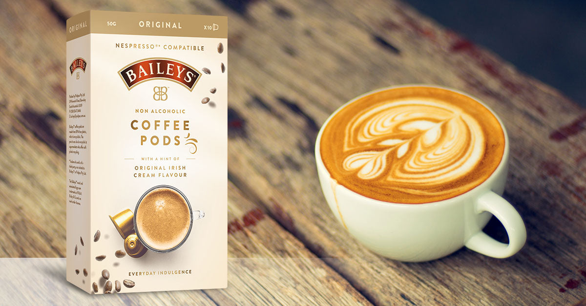 Introducing the world’s first Nespresso®* compatible Baileys™ infused coffee pod!