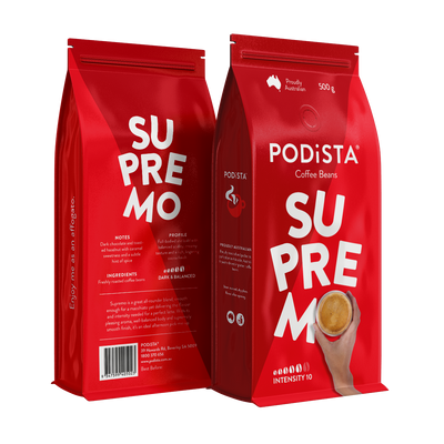 PODiSTA Supremo Whole Beans 500g (Intensity 10)