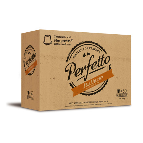 60 Pack Perfetto Italiano Coffee Pods (Intensity 6)